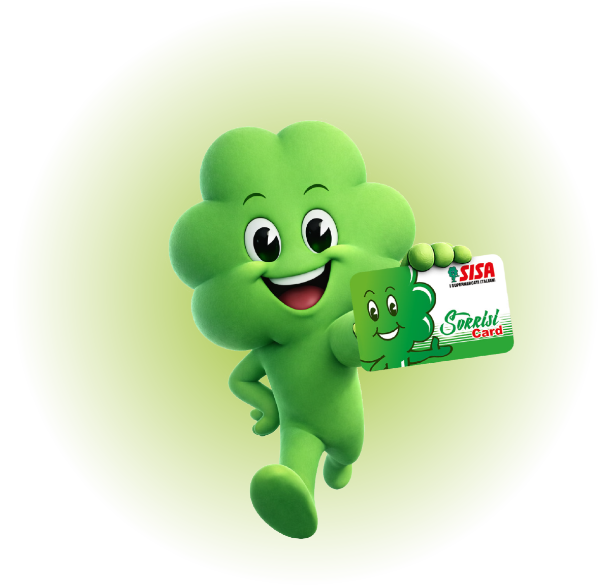 Mascotte Sisolo con la Sorrisi Card