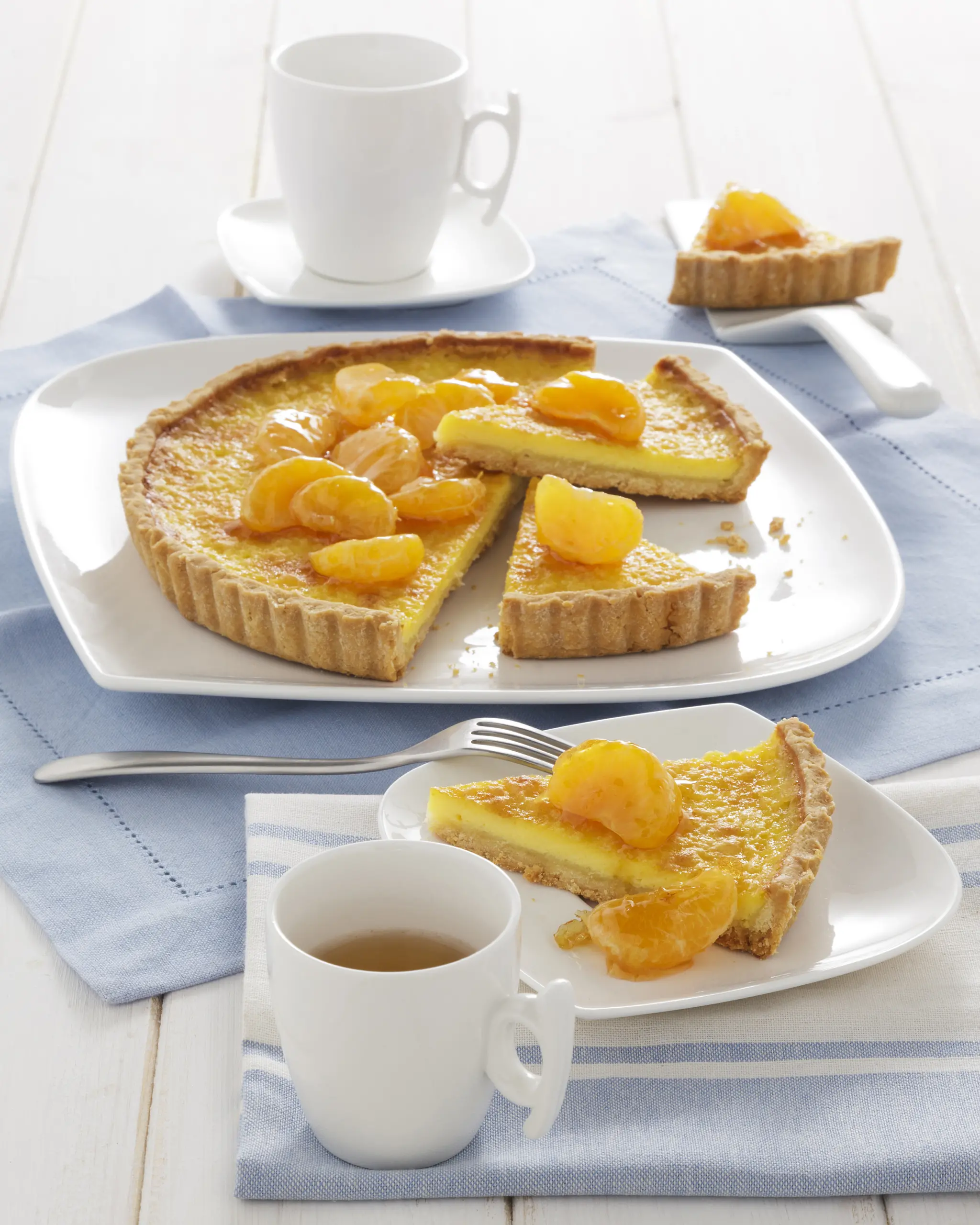 Crostata al limone con clementine