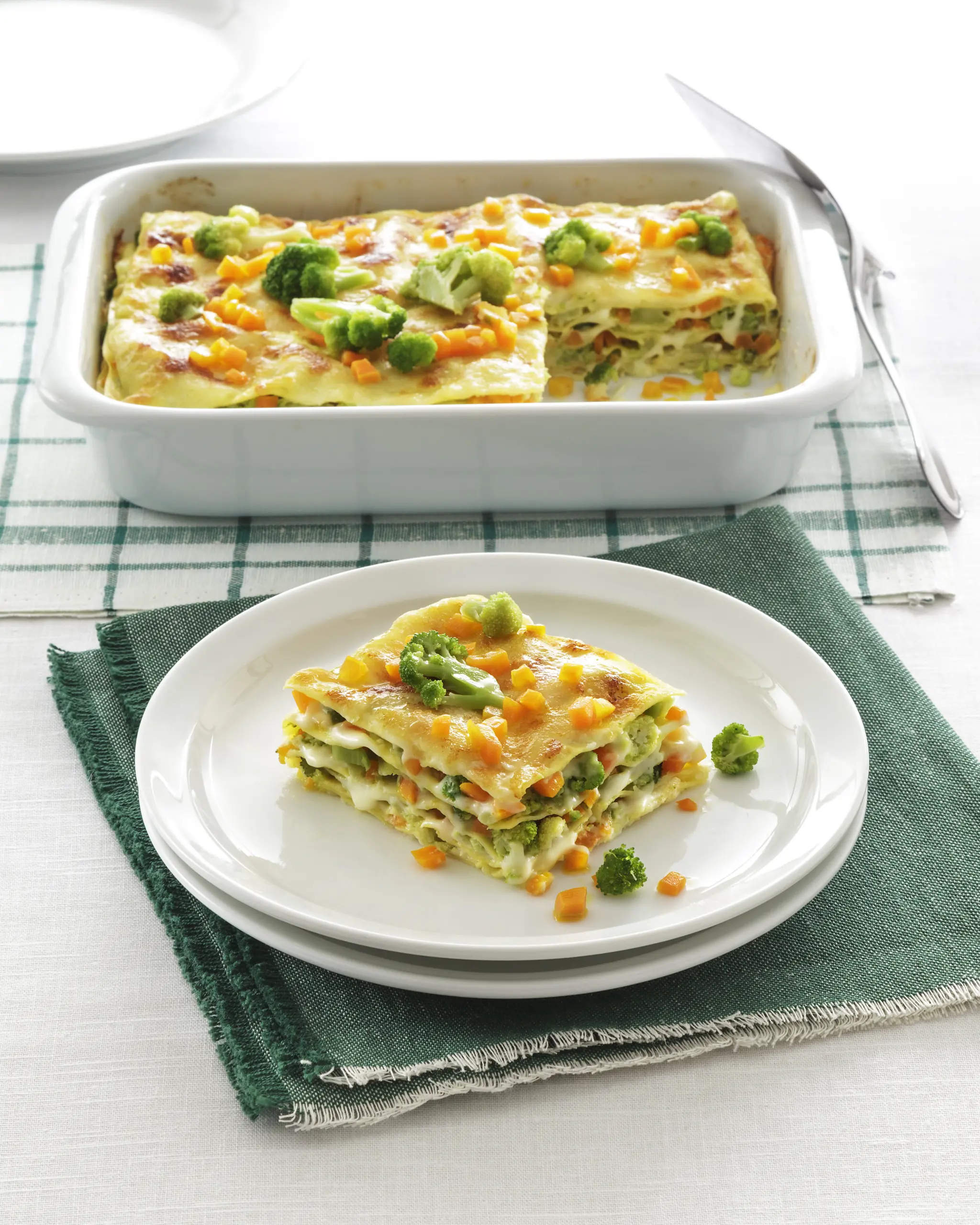 Lasagne con broccoli e carote