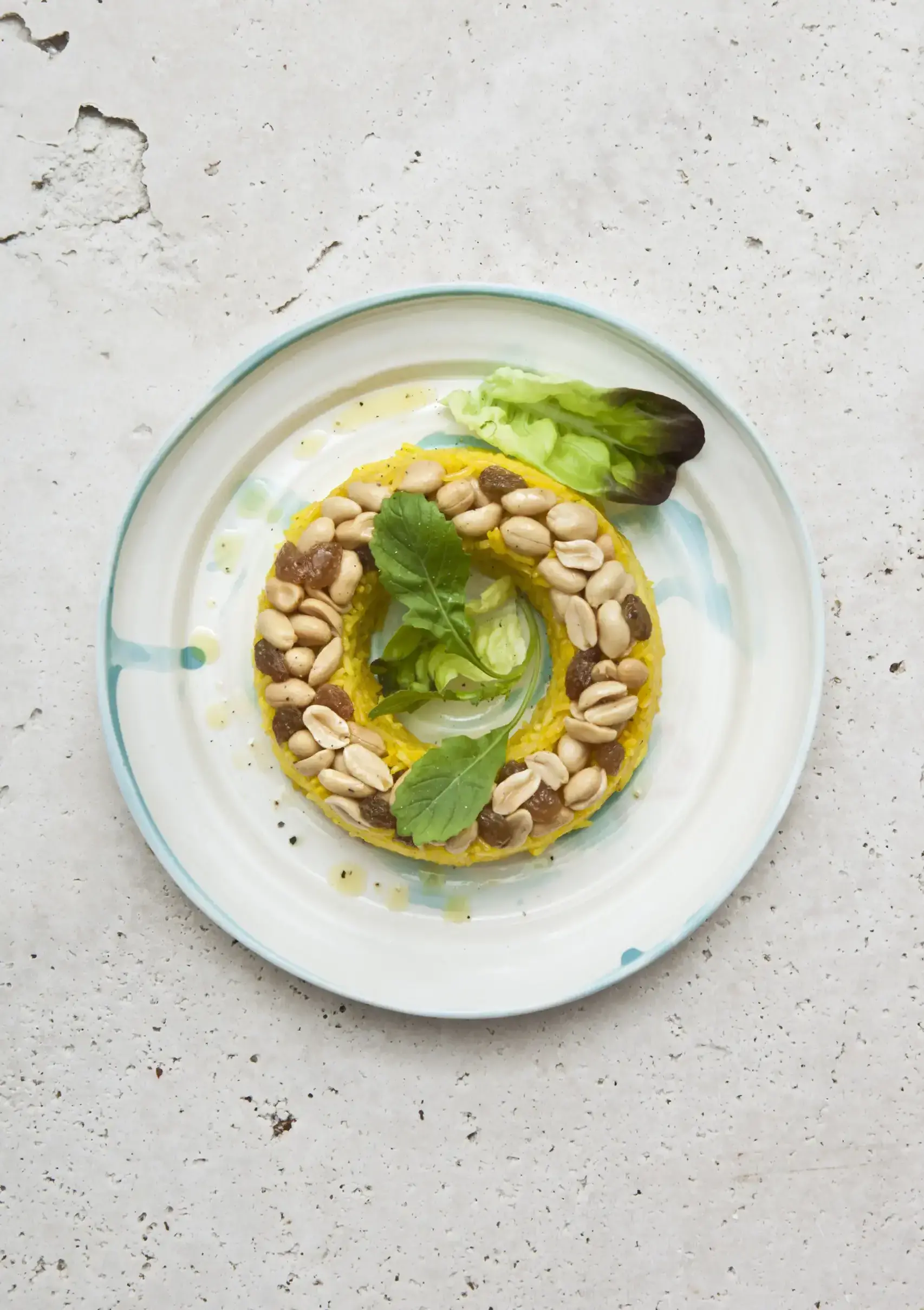 Sformato di basmati, arachidi e uvetta